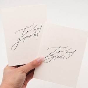 Cartes de vœux de mariage, À ma carte de marié, À ma carte de mariée, Carte de mariage minimale, Cadeau pour le couple, Cadeau de fiançailles, Souvenir de vœux de mariage image 4