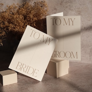 Moderne neutrale Gelübdekarten, für meine Braut, für meinen Bräutigam, Hochzeitskarten-Set Zukünftiger Ehemann, zukünftige Frau, Minimale Luxushochzeitskarten