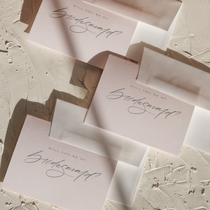 Conjunto de tarjetas de propuesta de dama de honor, ¿Serás mi tarjeta de dama de honor?, Propuesta de dama de honor, Caja de dama de honor, Boda elegante, Boda de guión moderno
