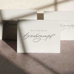 Ensemble de cartes de proposition de demoiselle d'honneur, seras-tu ma carte de demoiselle d'honneur, proposition de demoiselle d'honneur, boîte de demoiselle d'honneur, mariage élégant, mariage moderne