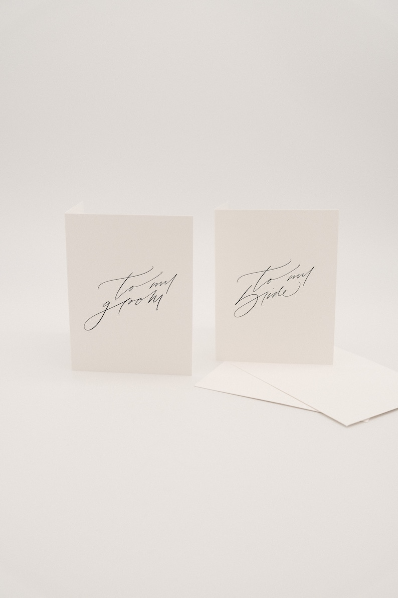 Cartes de vœux de mariage, À ma carte de marié, À ma carte de mariée, Carte de mariage minimale, Cadeau pour le couple, Cadeau de fiançailles, Souvenir de vœux de mariage image 3
