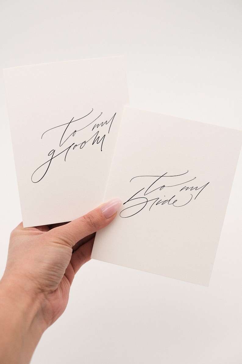 Cartes de vœux de mariage, À ma carte de marié, À ma carte de mariée, Carte de mariage minimale, Cadeau pour le couple, Cadeau de fiançailles, Souvenir de vœux de mariage image 4