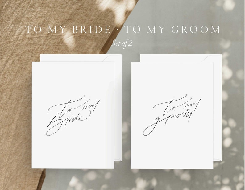 Cartes de vœux de mariage, À ma carte de marié, À ma carte de mariée, Carte de mariage minimale, Cadeau pour le couple, Cadeau de fiançailles, Souvenir de vœux de mariage image 2