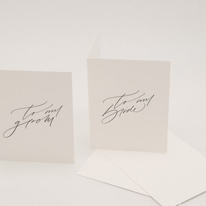 Cartes de vœux de mariage, À ma carte de marié, À ma carte de mariée, Carte de mariage minimale, Cadeau pour le couple, Cadeau de fiançailles, Souvenir de vœux de mariage image 6