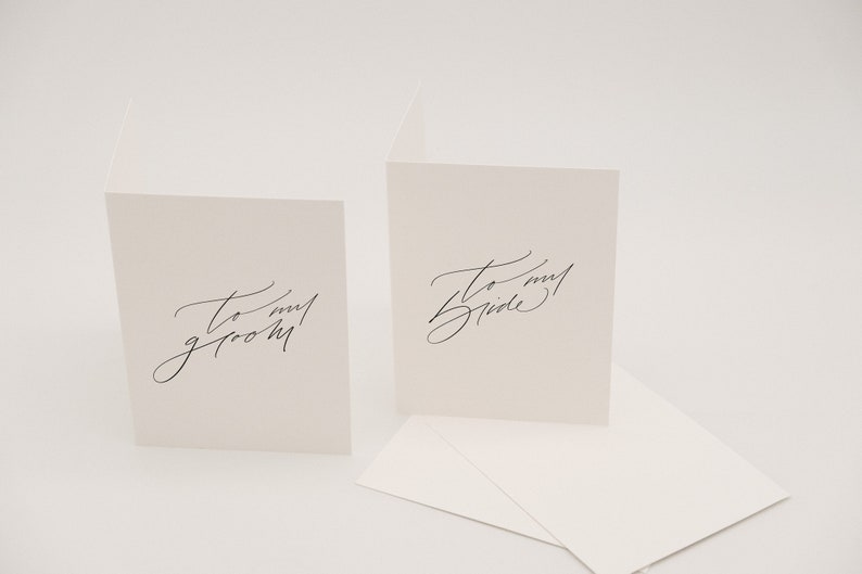 Cartes de vœux de mariage, À ma carte de marié, À ma carte de mariée, Carte de mariage minimale, Cadeau pour le couple, Cadeau de fiançailles, Souvenir de vœux de mariage image 6