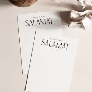 Personalized Salamat Thank You Card, Filipino Thank You Card, Modern Thank You Card, Filipino Greeting Card, Personalized minimal stationery