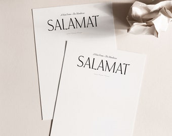 Personalized Salamat Thank You Card, Filipino Thank You Card, Modern Thank You Card, Filipino Greeting Card, Personalized minimal stationery