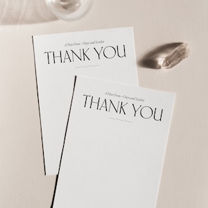 Personalisiertes Briefpapier Set, Personalisierte minimale und moderne Dankeskarte, Hochzeit Dankeskarten, personalisierte minimale Schreibwaren