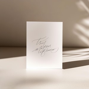 Para minha madrinha (branco), cartão de dia do casamento, cartão de madrinha, cartões de agradecimento neutros para o dia do casamento