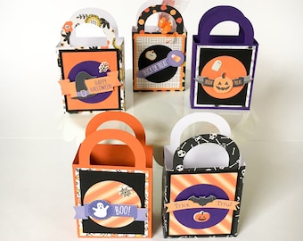 CAJAS DE TRATAMIENTO DE HALLOWEEN (Conjunto de 5) - Estilo A