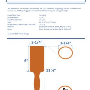 3-1/4 Standard Mugg Plugg Pottery Shaping Tool image 3