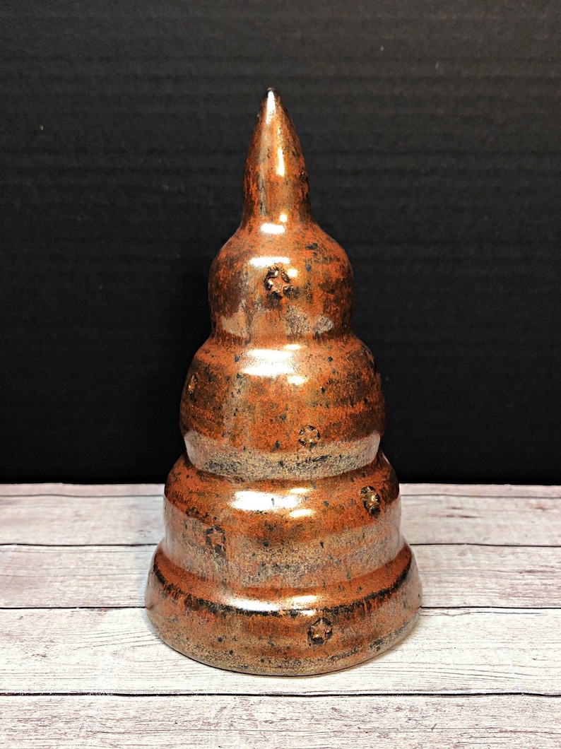 Free Shipping Made in Tennessee TR0003 Hand Thrown Funky Ceramic Christmas Tree in Copper