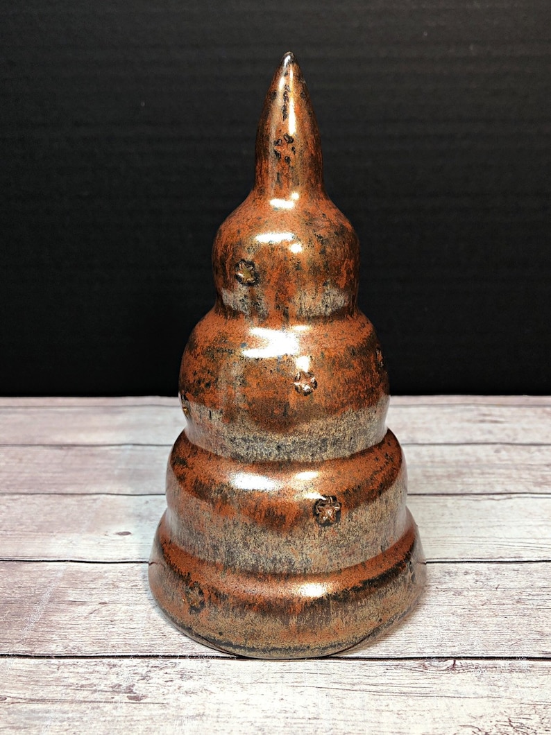 Free Shipping Made in Tennessee TR0003 Hand Thrown Funky Ceramic Christmas Tree in Copper