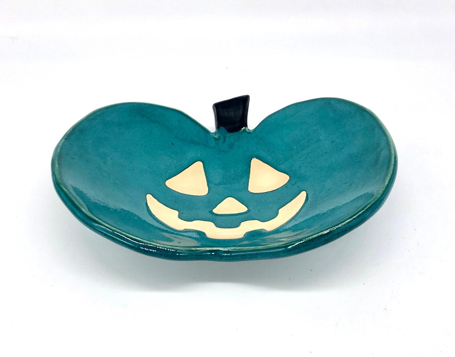 Small Handmade Ceramic Jack O Lantern Halloween Plate / Dish Etsy