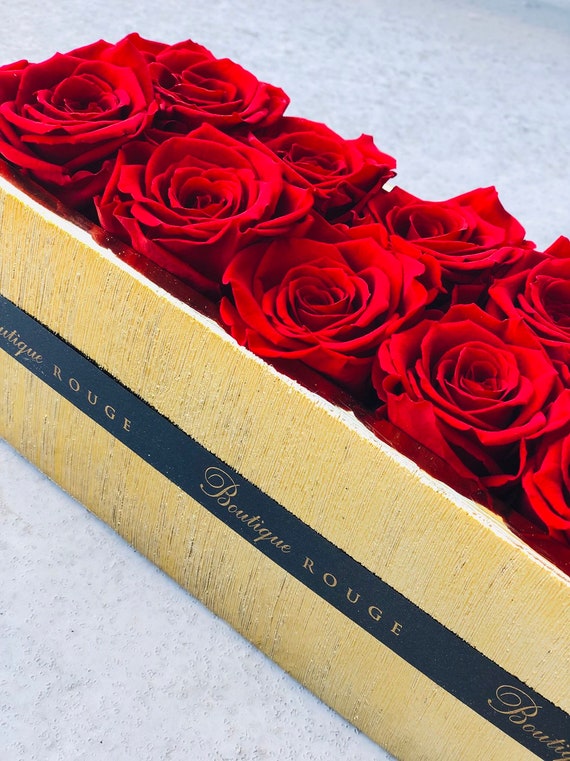 Gold Ceramic Centerpiece Centerpiece With Preserved Etsy