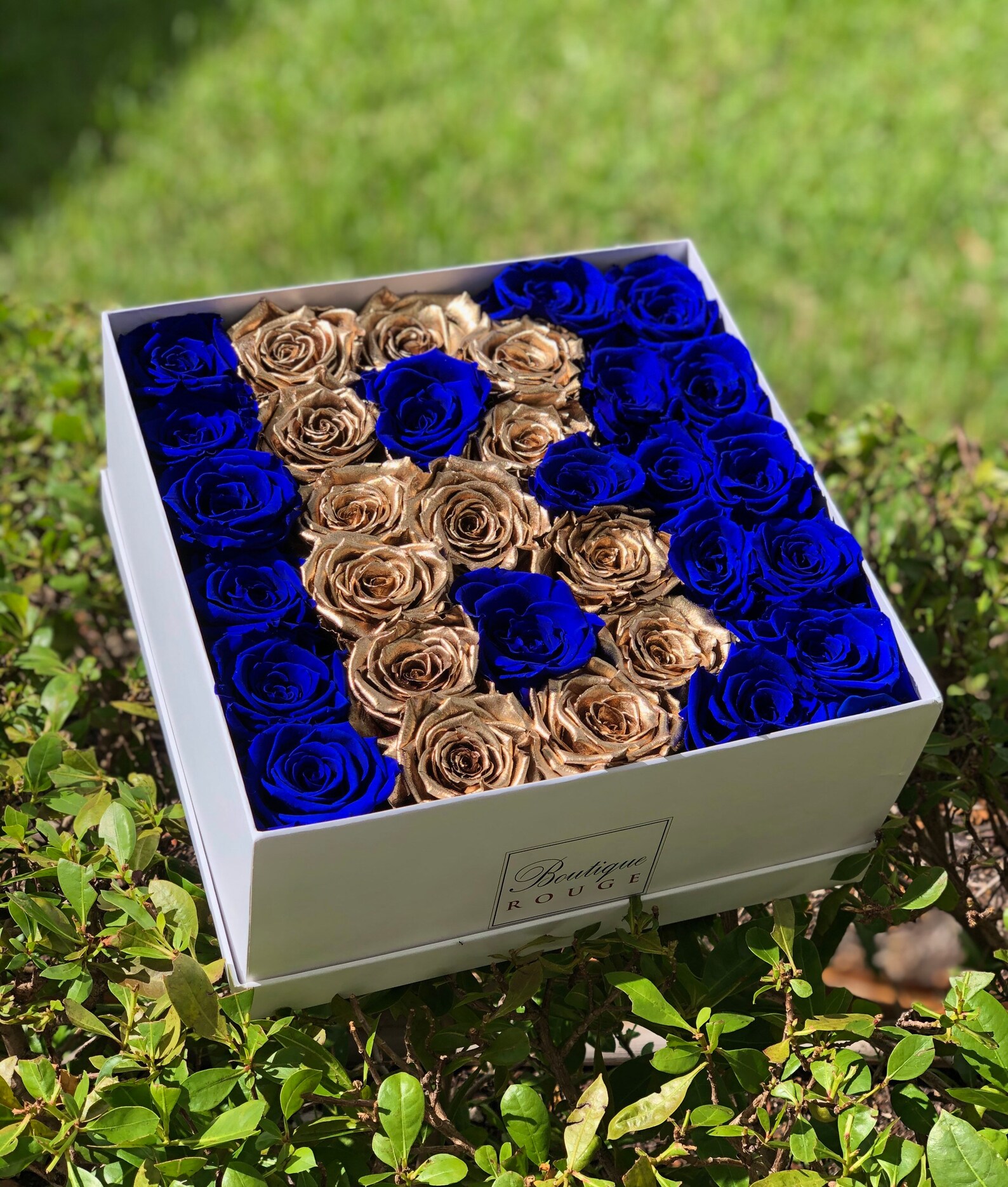 Letter Preserved Roses in a Box Initials With Eternity Roses Etsy