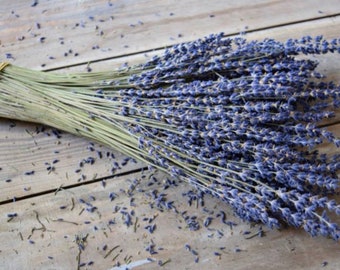 Lavender bunch, Dried lavender bundle - over 100 stems, Organic dried lavender for bouquets, French lavender bouquets, Lavender bundles