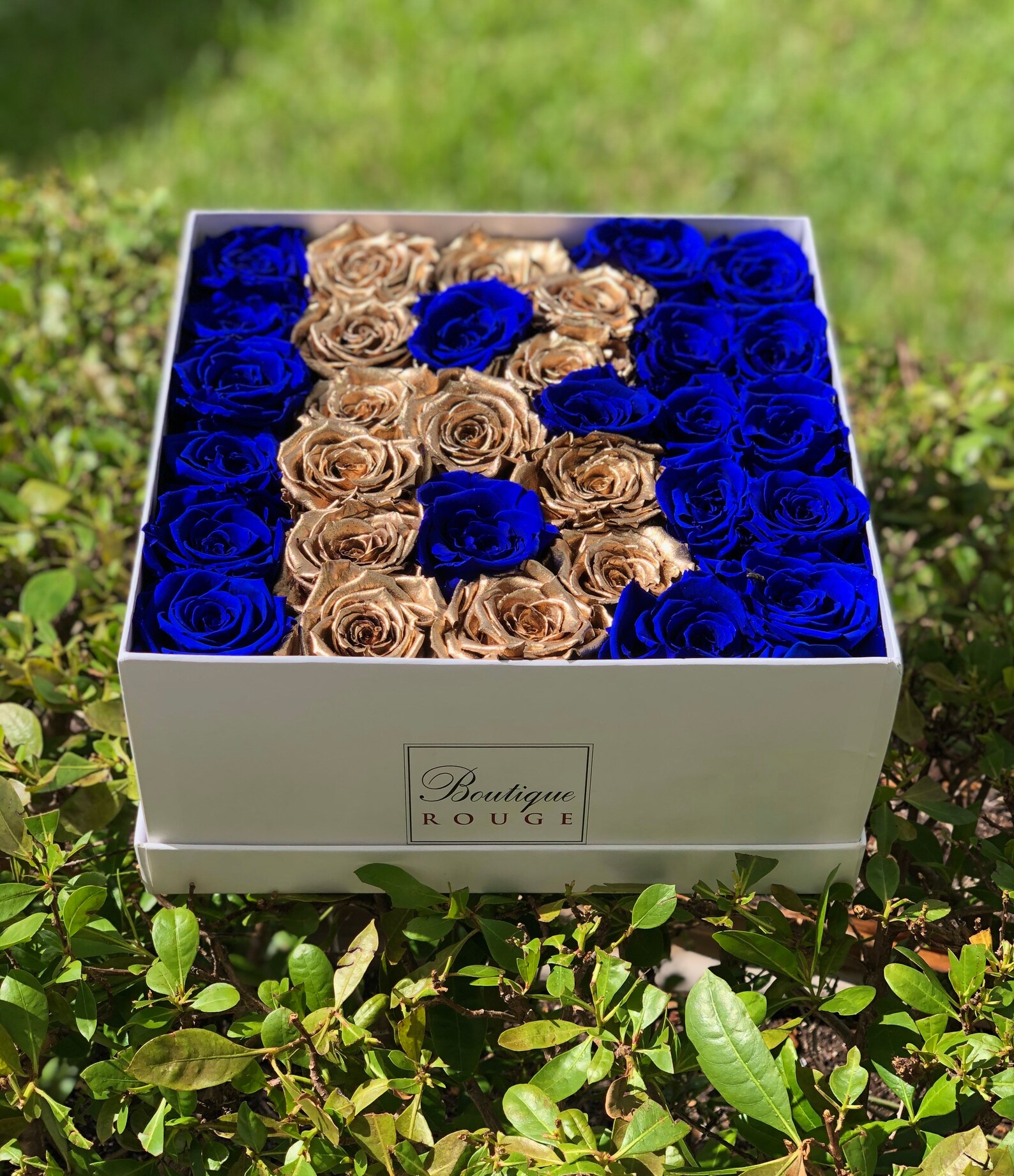 Letter Preserved Roses in a Box Initials With Eternity Roses Etsy