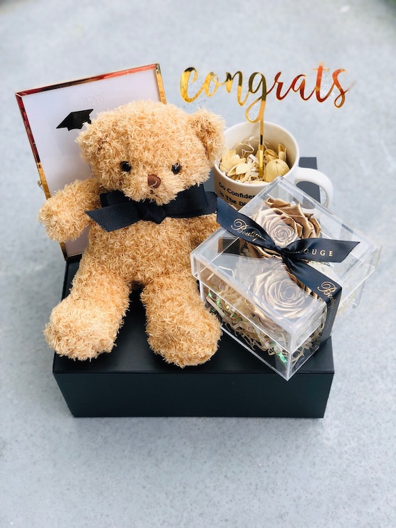 Graduation Gift Box/ Affordable Graduation Gifts/ Graduation Mugs / Graduation Roses / Graduation Teddy Bear / Graduation Picture Frames /