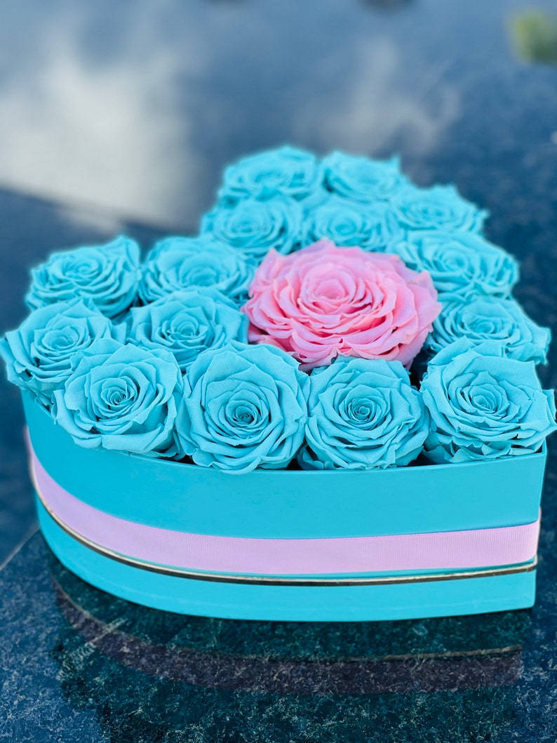 Heart Shape Box With Preserved Roses, Valentines Day Roses, Valentines ...