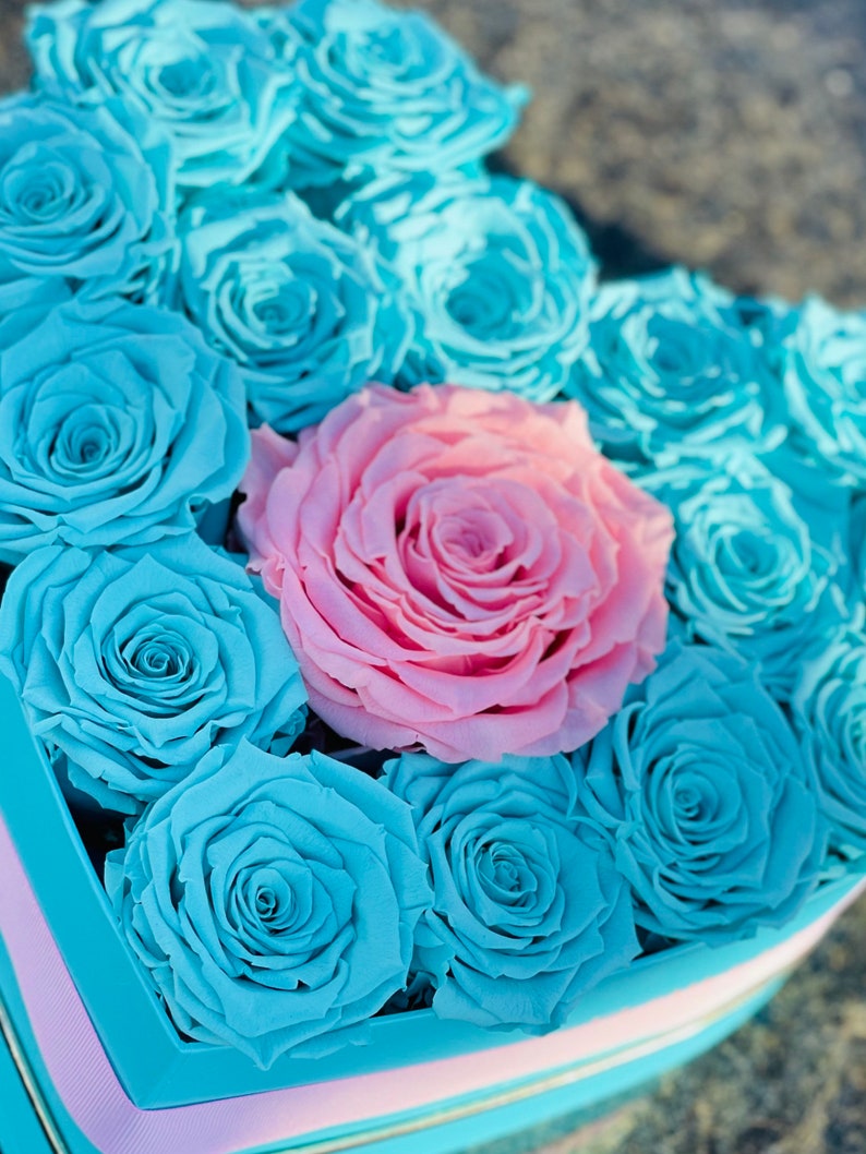 Heart Shape Box With Preserved Roses, Valentines Day Roses, Valentines ...