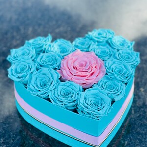 Heart Shape Box With Preserved Roses, Valentines Day Roses, Valentines ...