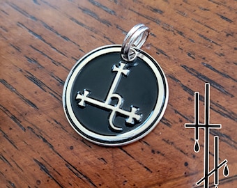 Lilith Sigil Silver / Black Collar Charm for Cats, Dogs (or People!)