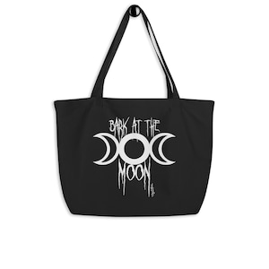 Bark at the Moon Large organic tote bag