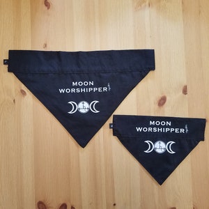 Moon Worshipper- over the collar safety bandanna, 2 Sizes