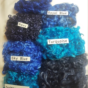 Hand dyed mohair locks