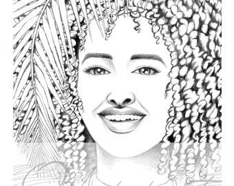 Face Carousel 1. Printable coloring page for adults. 2 pdf files: dark and bright version.