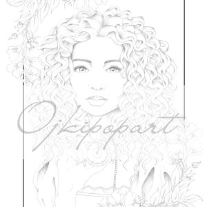 Face Carousel 19. Printable Coloring Page for Adults. 2 Pdf Files: Dark ...
