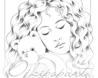 World Childless Week coloring page. Printable coloring page for adults. 2 pdf files: black and grey version.