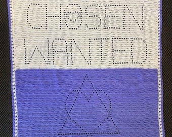 Chosen Wanted Loved | Filet Crochet Blanket Pattern | Baby Blanket Crochet Pattern | Filet Blanket | Filet Crochet Pattern | Adoption