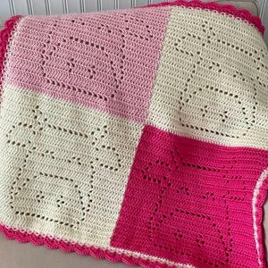 Crochet Cow Blanket Pattern | Cow Baby Blanket Crochet Pattern | Cow Crochet Blanket
