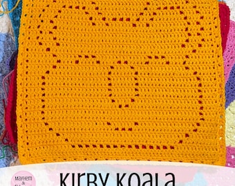 Crochet Kirby Koala Blanket | Koala Crochet Filet Baby Blanket Pattern