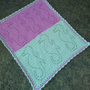 Seahorse Blanket | Filet Crochet Blanket Pattern | Baby Blanket Crochet Pattern | Filet Blanket | Filet Crochet Pattern | Seahorse | Animals