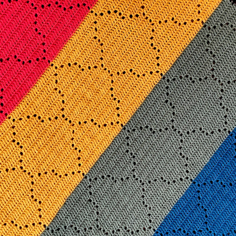 Moroccan Mosaic Filet BlanketCrochet Blanket Filet Crochet Crochet Baby Blanket Crochet Moroccan Tile Blanket Pattern Crochet Baby Gift