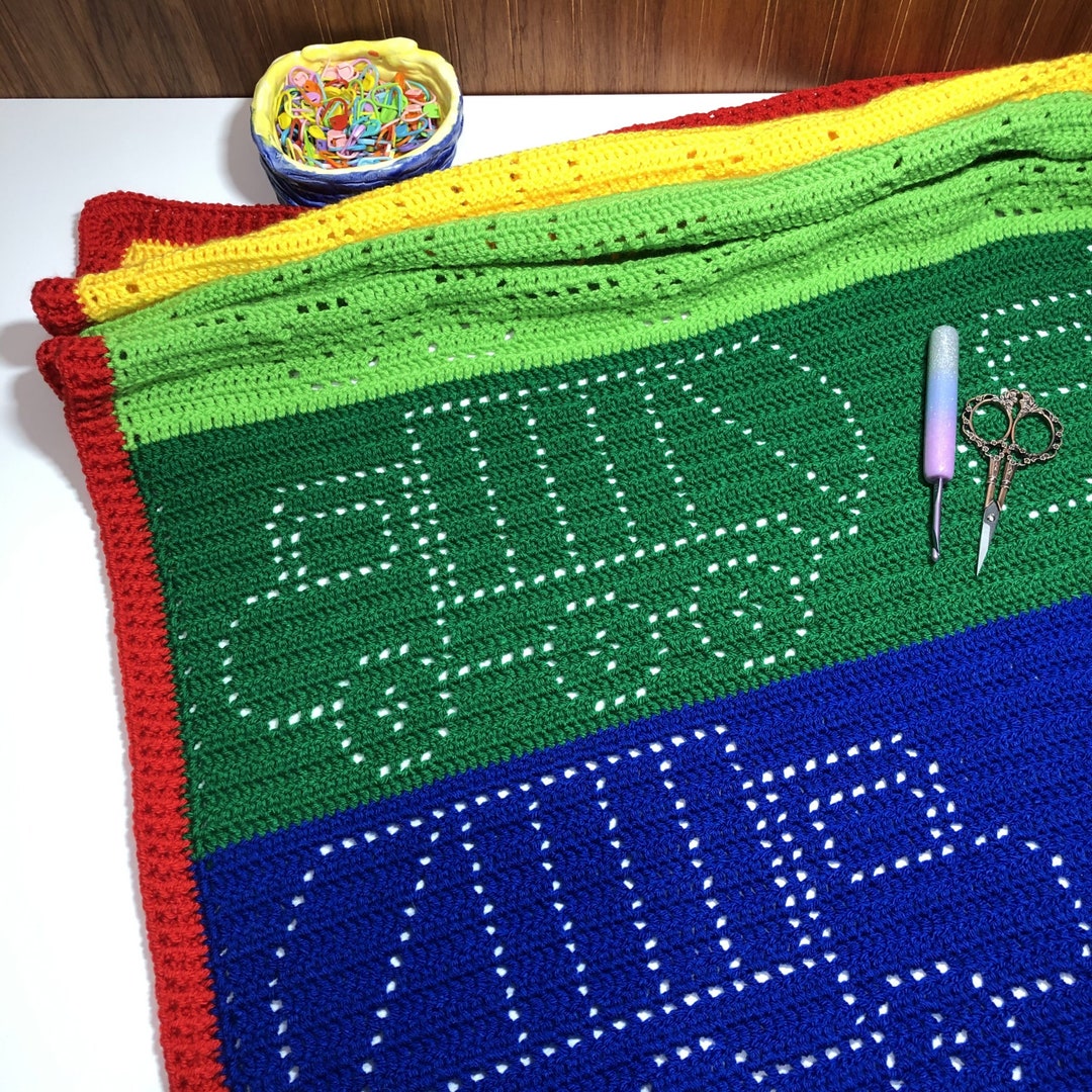 Crochet Garbage Truck Baby Blanket Trash Day Blanket Trash Etsy