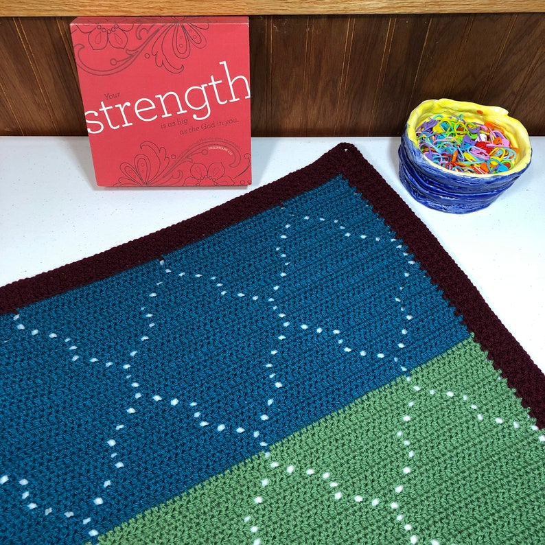 Moroccan Mosaic Filet BlanketCrochet Blanket Filet Crochet Crochet Baby Blanket Crochet Moroccan Tile Blanket Pattern Crochet Baby Gift