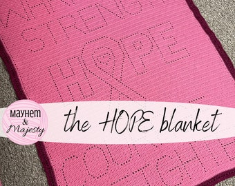 Crochet HOPE Blanket | Cancer Awareness Blanket