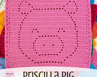 Crochet Pig Blanket | Pig Baby Blanket | Crochet Baby Blanket | Crochet Blanket Pattern