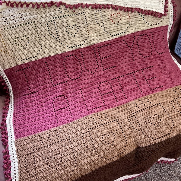 Crochet Coffee Cup Blanket Pattern | I Love you a Latte