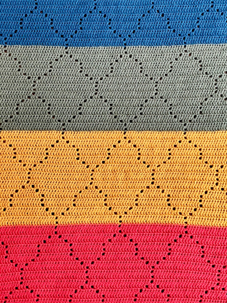 Moroccan Mosaic Filet BlanketCrochet Blanket Filet Crochet Crochet Baby Blanket Crochet Moroccan Tile Blanket Pattern Crochet Baby Gift