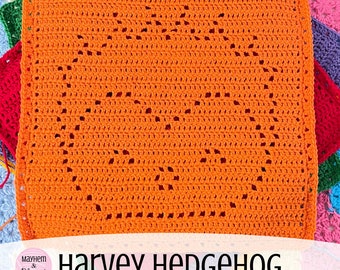 Crochet Harvey Hedgehog Baby Blanket | Hedgehog Filet Crochet Blanket Pattern