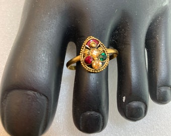 Set of 2 Toe Ring, Gold Tone Toe Ring, Bichiya, Adjustable Toe Ring ,Barefoot, Ethnic Ring,Indian Bridal ,Wedding,