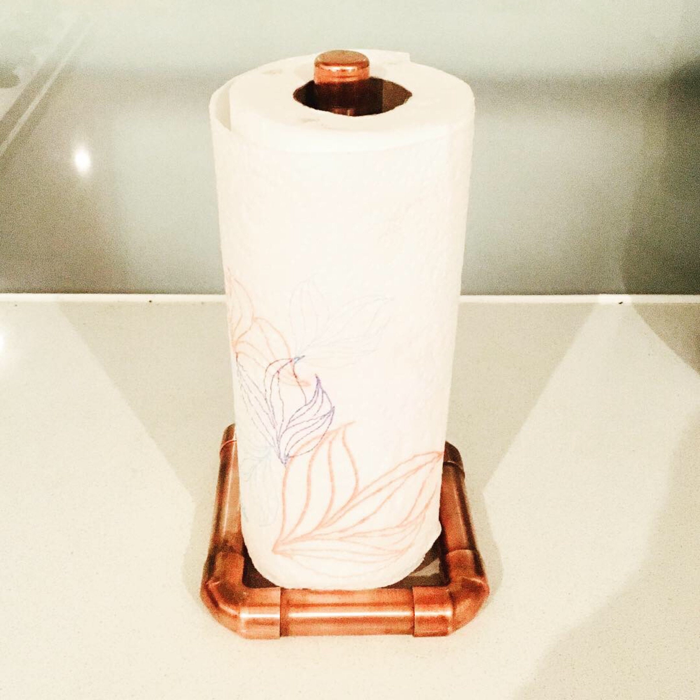 Copper pipe paper towel holder Etsy