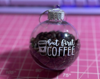 Coffee Bean Ornament , Coffee Ornament , Christmas Coffee Ornament , Christmas Bulb Ornament , Coffee Lover Gift , Bulb Ornament