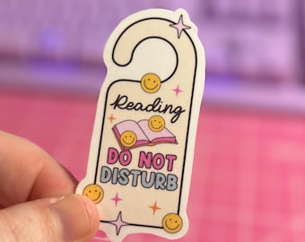 Reading Do Not Disturb Sticker , Bookish Sticker , Reading Sticker , Kindle Sticker , Book Sticker , Bookish Gift , Book Lovers , Reading