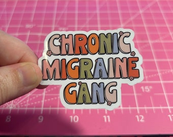 Sticker migraine chronique, autocollant migraine chronique, autocollant migraine, autocollant maladie chronique, guerrier migraine chronique, migraines